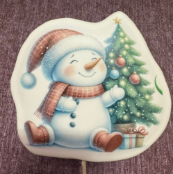 Изображение Пряник Снеговик и елочка